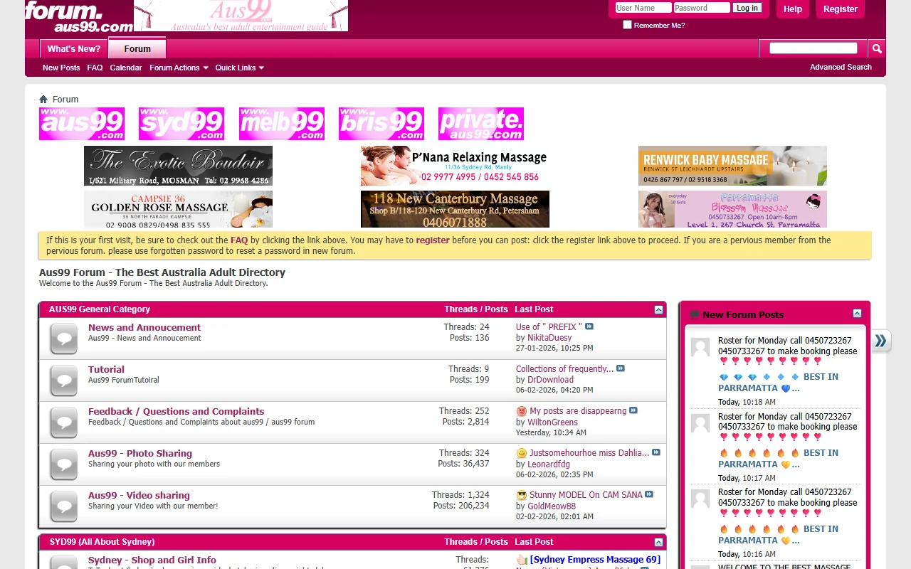Screenshot: Aus99Forum Screenshot of Aus99Forum